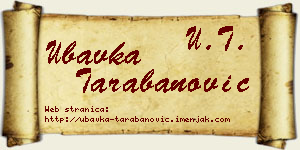 Ubavka Tarabanović vizit kartica
